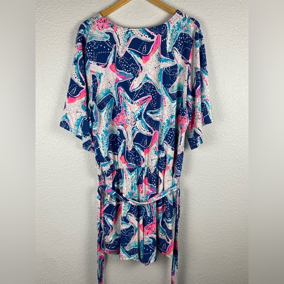 Lilly Pulitzer Madilyn Romper indigo sea Star Struck print women’s size XXL - Picture 9 of 14